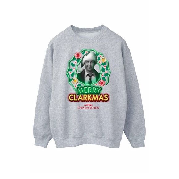 National Lampoon�'s Christmas Vacation Mens Greyscale Clarkmas Christmas Sweatsh